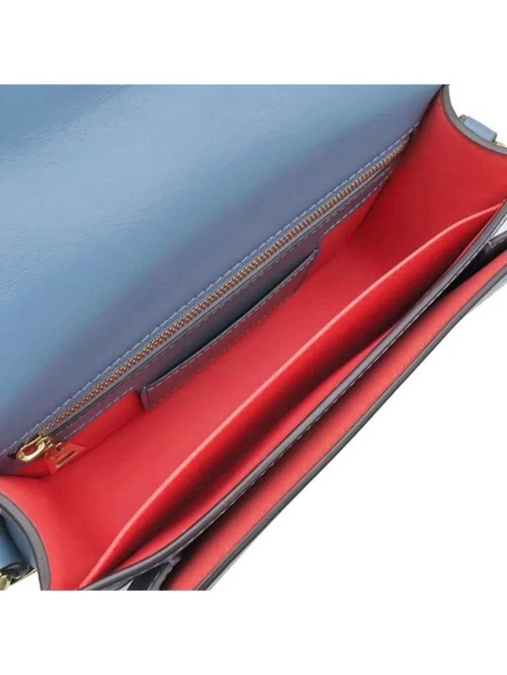 Louis Vuitton Shoulder Bag LV Pont Neuf Calf Blue Gold Red Bicolor LV Circle